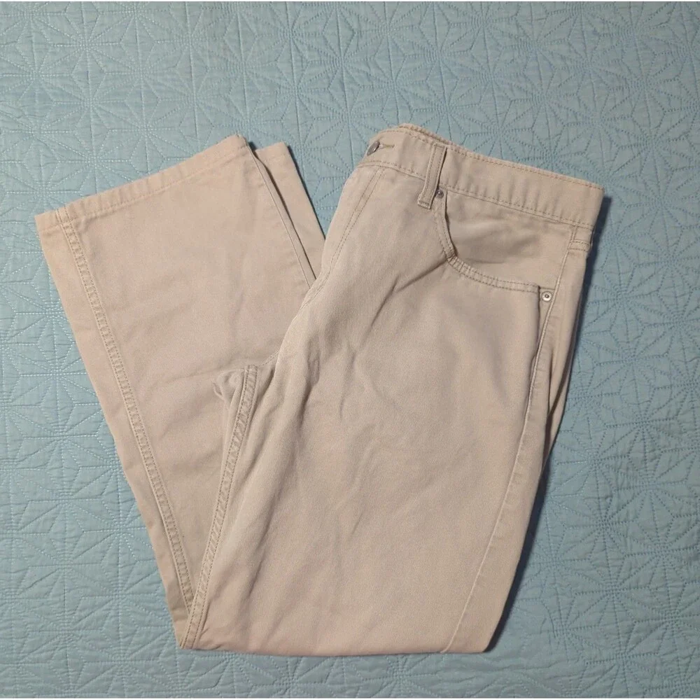Levis 559 Relaxed Straight Jeans White Tab Mens 33x30 Denim Cotton Beige Khaki